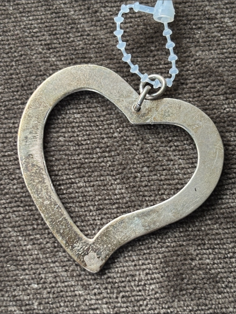 .925 HEART PENDANT Sterling Silver Fine Jewelry 1.5” Vintage